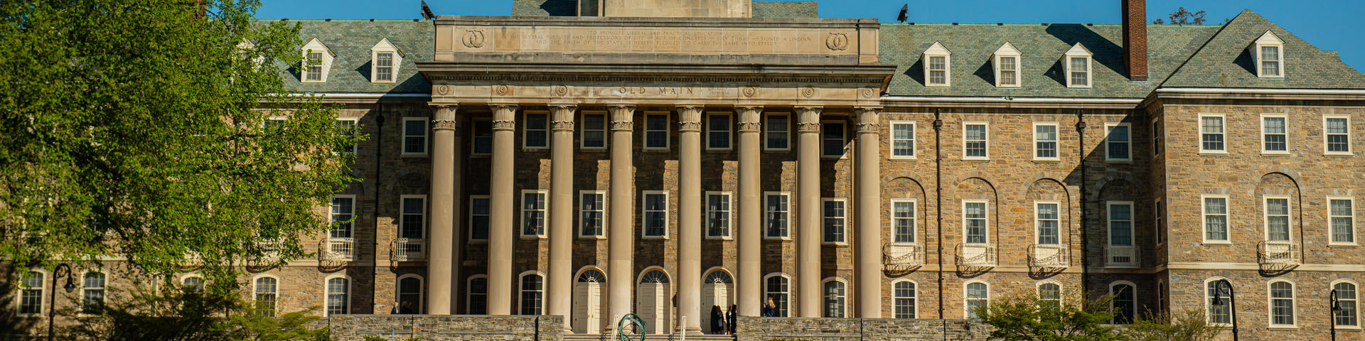 A view of the front of Old Main